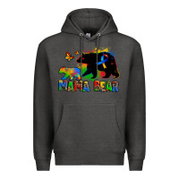 Charcoal Heather mama bear autism Premium Hoodie - Zillion Design Studio