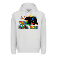 Dove Grey mama bear autism Premium Hoodie - Zillion Design Studio