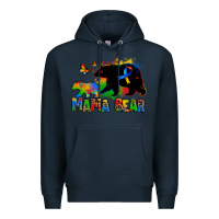 Navy mama bear autism Premium Hoodie - Zillion Design Studio