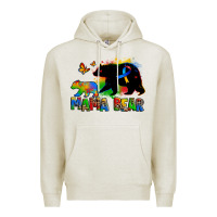 Oatmeal Heather mama bear autism Premium Hoodie - Zillion Design Studio