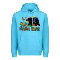 Ocean Blue mama bear autism Premium Hoodie - Zillion Design Studio