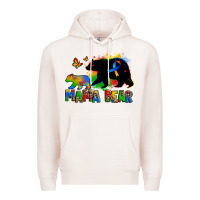 Pale Pink mama bear autism Premium Hoodie - Zillion Design Studio