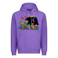 Purple mama bear autism Premium Hoodie - Zillion Design Studio
