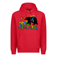 Red mama bear autism Premium Hoodie - Zillion Design Studio
