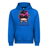 Cobalt ohana stitch messy bun Urban Hoodie - Zillion Design Studio