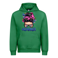 Emerald ohana stitch messy bun Urban Hoodie - Zillion Design Studio