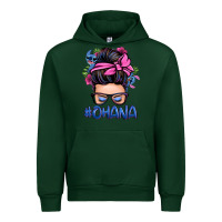 Forest Green ohana stitch messy bun Urban Hoodie - Zillion Design Studio