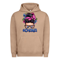 Pigment Burro ohana stitch messy bun Urban Hoodie - Zillion Design Studio