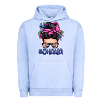 Pigment Grape Ice ohana stitch messy bun Urban Hoodie - Zillion Design Studio