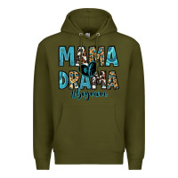 Army Green mama of drama boy mom Premium Hoodie - Zillion Design Studio