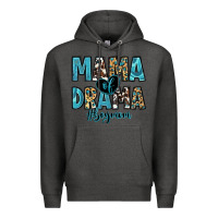 Charcoal Heather mama of drama boy mom Premium Hoodie - Zillion Design Studio