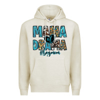 Oatmeal Heather mama of drama boy mom Premium Hoodie - Zillion Design Studio