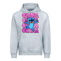 Heather Grey ohana stitch Urban Hoodie - Zillion Design Studio