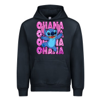 Navy ohana stitch Urban Hoodie - Zillion Design Studio