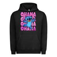 Pigment Black ohana stitch Urban Hoodie - Zillion Design Studio