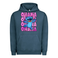 Pigment Midnight Navy ohana stitch Urban Hoodie - Zillion Design Studio