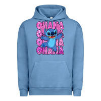 Pigment Pebble Blue ohana stitch Urban Hoodie - Zillion Design Studio