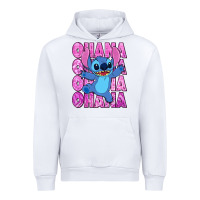 White ohana stitch Urban Hoodie - Zillion Design Studio
