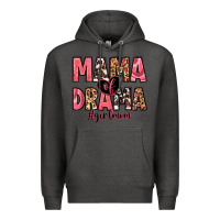 Charcoal Heather mama of drama girl mom Premium Hoodie - Zillion Design Studio