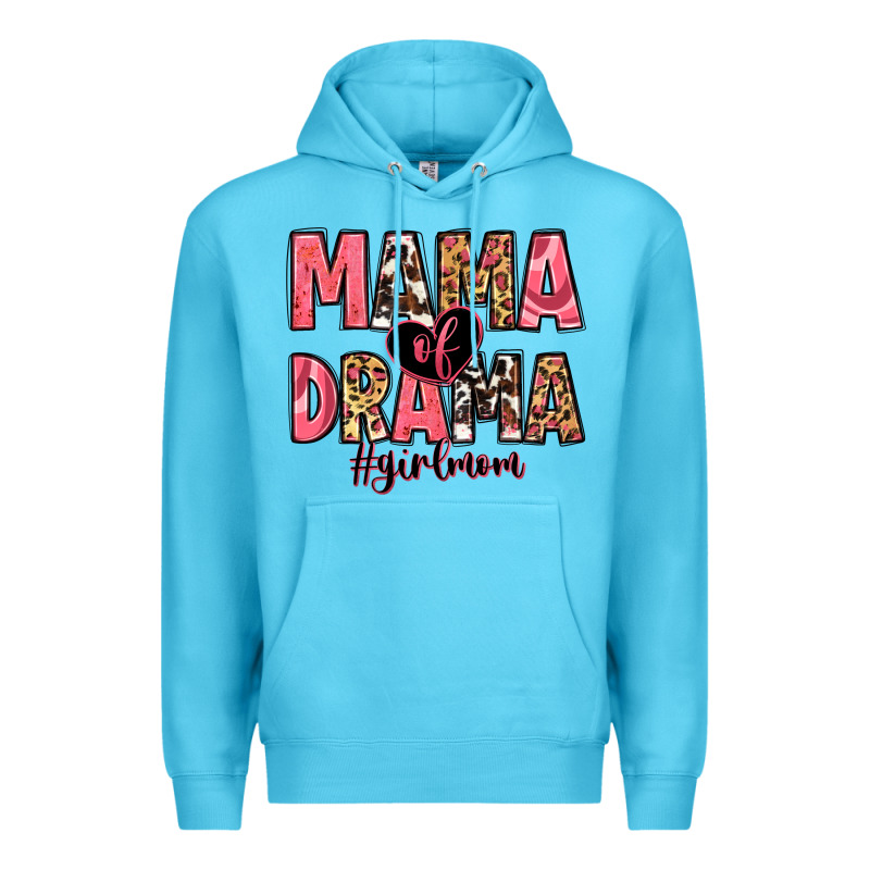 Mama Of Drama Girl Mom Premium Hoodie by Zillion Design Studio | Teevron