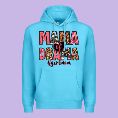 Mama Of Drama Girl Mom Premium Hoodie Designed By Zillion Design Studio