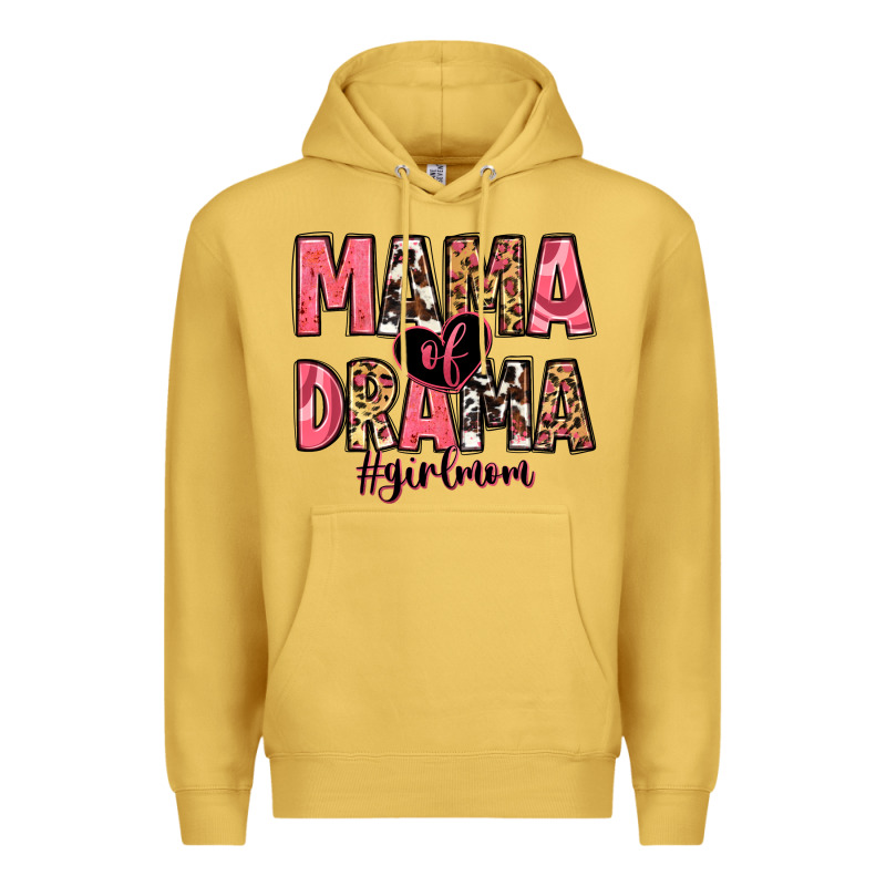 Mama Of Drama Girl Mom Premium Hoodie by Zillion Design Studio | Teevron