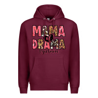 Burgundy mama of drama girl mom Premium Hoodie - Zillion Design Studio