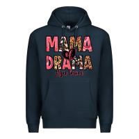 Navy mama of drama girl mom Premium Hoodie - Zillion Design Studio