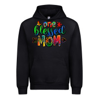 Black one blessed mom autism Urban Hoodie - Zillion Design Studio