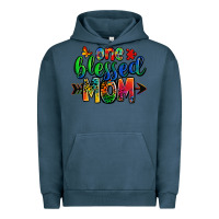 Pigment Midnight Navy one blessed mom autism Urban Hoodie - Zillion Design Studio