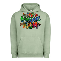 Pigment Oil Green one blessed mom autism Urban Hoodie - Zillion Design Studio