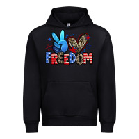 Black peace love freedom Urban Hoodie - Zillion Design Studio