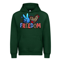 Forest Green peace love freedom Urban Hoodie - Zillion Design Studio