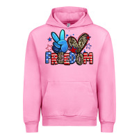 Fuchsia Pink peace love freedom Urban Hoodie - Zillion Design Studio