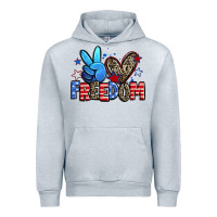 Heather Grey peace love freedom Urban Hoodie - Zillion Design Studio