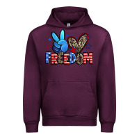 Mauve Wine peace love freedom Urban Hoodie - Zillion Design Studio
