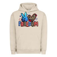 Pigment French Oak peace love freedom Urban Hoodie - Zillion Design Studio