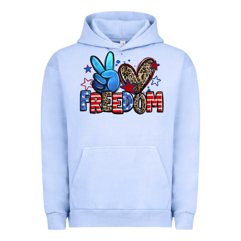 Peace Love Freedom Urban Hoodie by Zillion Design Studio | Teevron