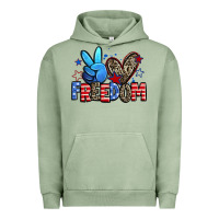 Pigment Oil Green peace love freedom Urban Hoodie - Zillion Design Studio