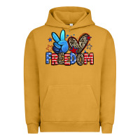 Pigment Peanut Butter peace love freedom Urban Hoodie - Zillion Design Studio