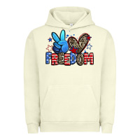 Pigment Pistachio peace love freedom Urban Hoodie - Zillion Design Studio