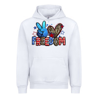 White peace love freedom Urban Hoodie - Zillion Design Studio