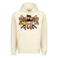 Sandshell mom of both baseball and softball messy bun Premium Hoodie - Zillion Design Studio