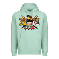 Seafoam mom of both baseball and softball messy bun Premium Hoodie - Zillion Design Studio