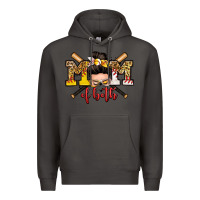 Smoke mom of both baseball and softball messy bun Premium Hoodie - Zillion Design Studio