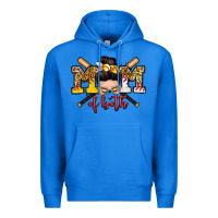 True Royal mom of both baseball and softball messy bun Premium Hoodie - Zillion Design Studio