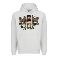 Dove Grey mom of both boys messy bun Premium Hoodie - Zillion Design Studio