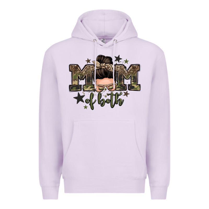 Mom Of Both Boys Messy Bun Premium Hoodie by Zillion Design Studio | Teevron