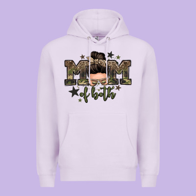 Mom Of Both Boys Messy Bun Premium Hoodie Designed By Zillion Design Studio