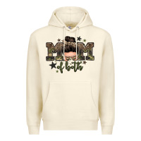 Sandshell mom of both boys messy bun Premium Hoodie - Zillion Design Studio